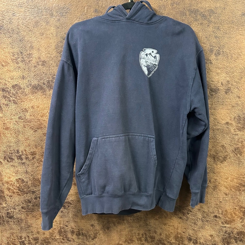 Big Bear Lake California Navy Unisex Men's‎ Large Hooded Sweatshirt Pocket